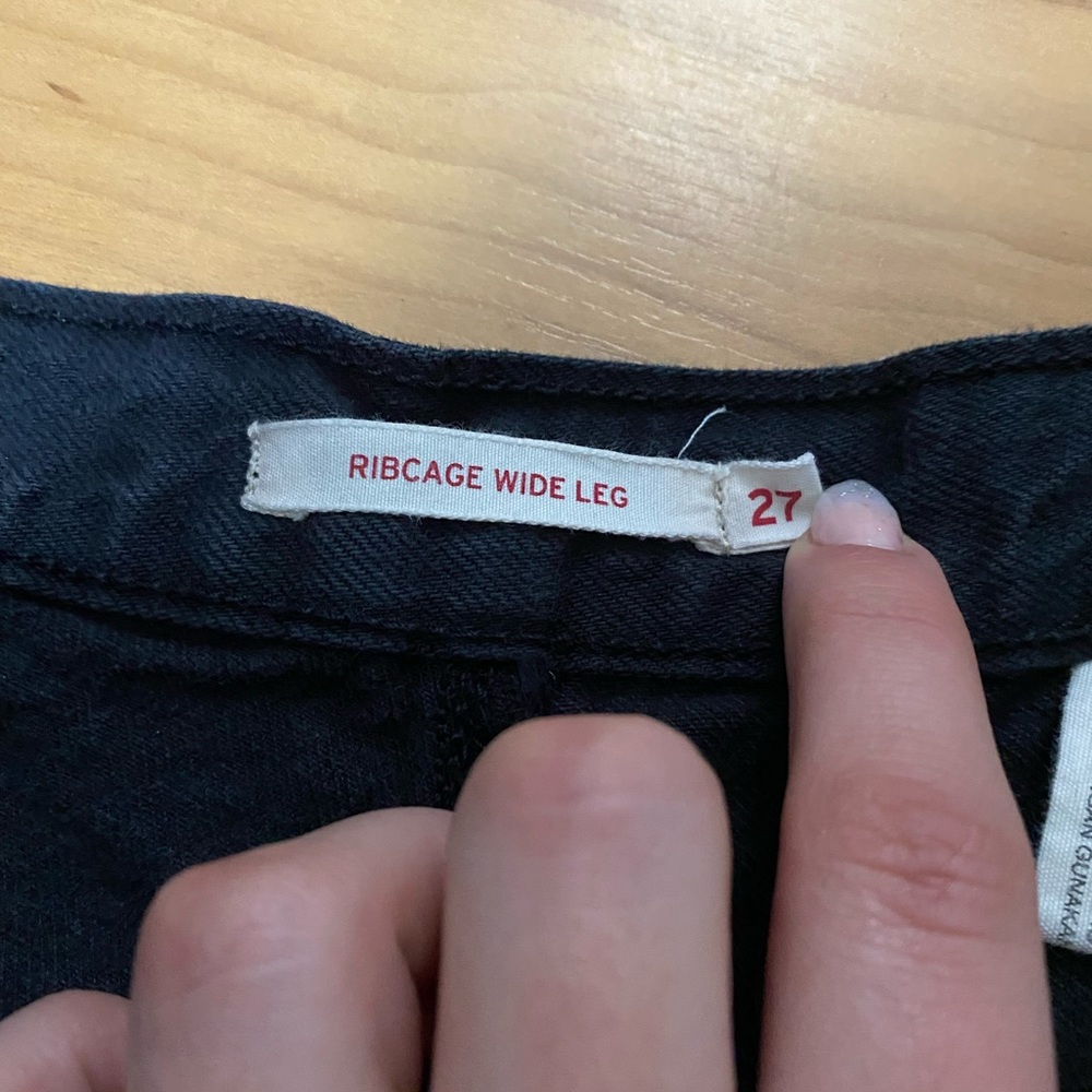 Levi’s black rib cage wide leg jeans